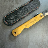 Coltello da tasca - Modello Higonokami Ottone - 16,5cm - Martellato